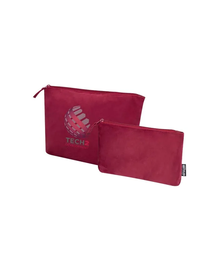 Set di beauty case in velluto riciclato certificato GRS Swift - cod. P120769