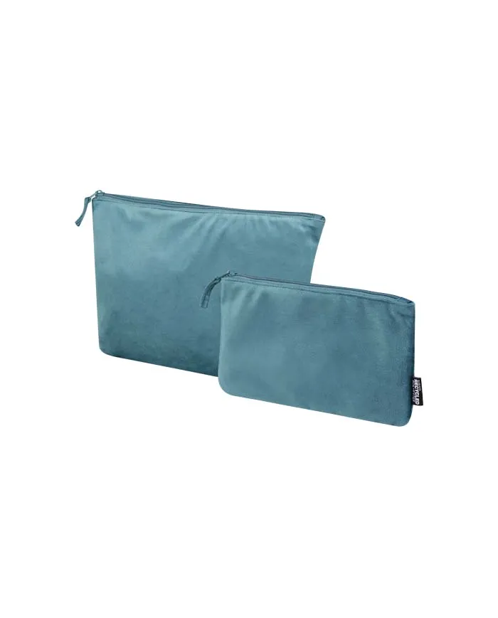 Set di beauty case in velluto riciclato certificato GRS Swift - cod. P120769