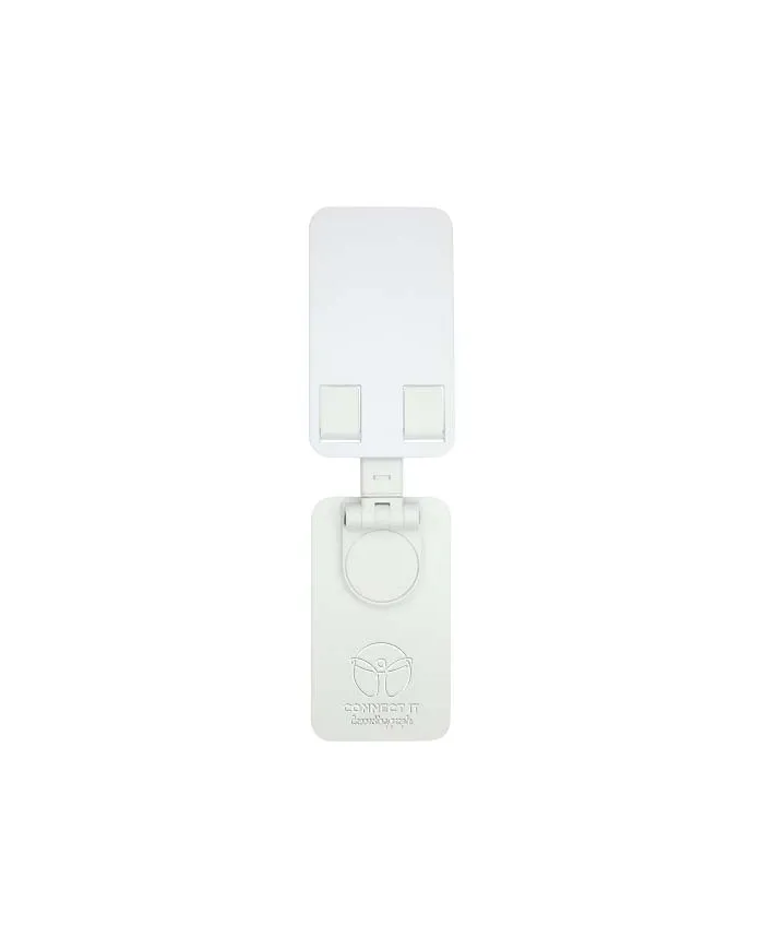 Supporto per telefono pieghevole in plastica riciclata con supporto da tavolo in metallo Alhena - cod. P124467