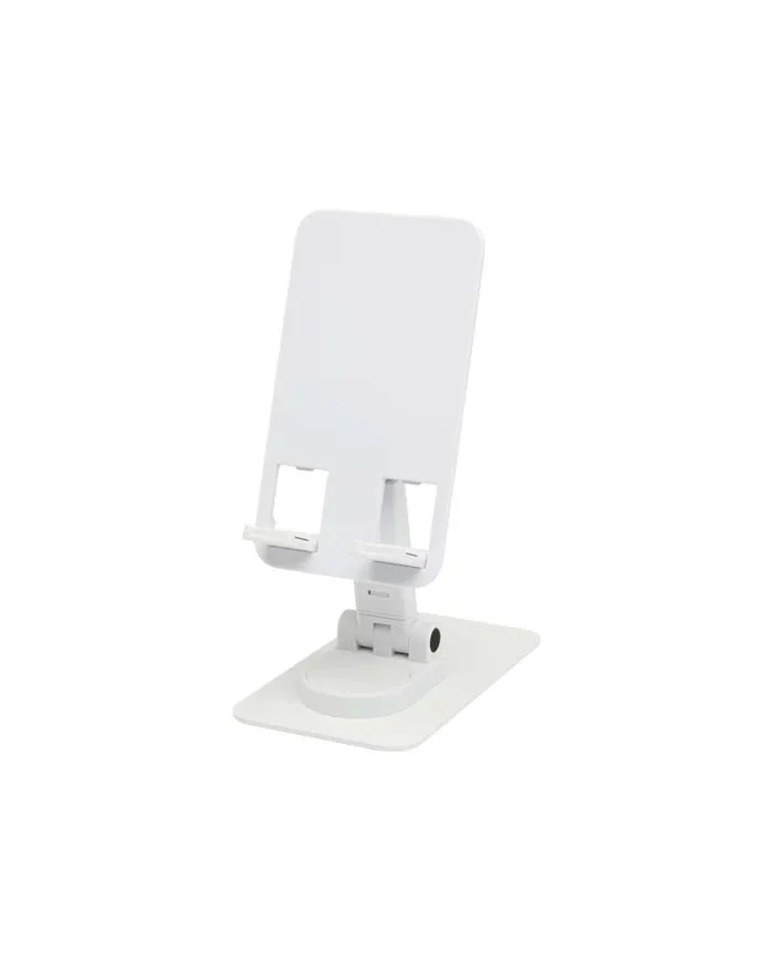 Supporto per telefono pieghevole in plastica riciclata con supporto da tavolo in metallo Alhena - cod. P124467