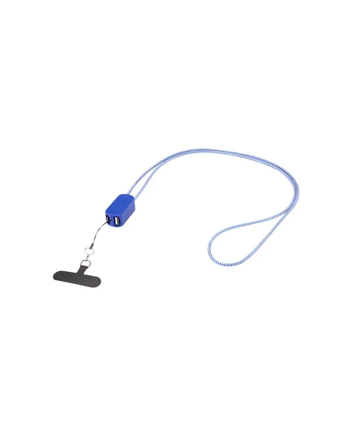 Lanyard per smartphone in plastica riciclata con cavo integrato 5-in-1 da 27 W Anser - cod. P124494