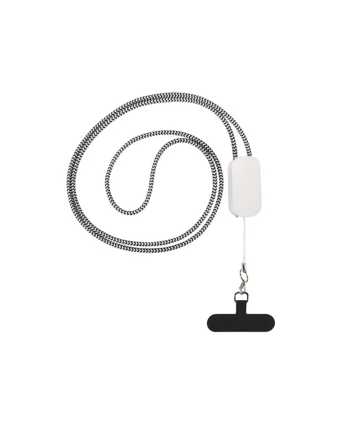 Lanyard per smartphone in plastica riciclata con cavo integrato 5-in-1 da 27 W Anser - cod. P124494