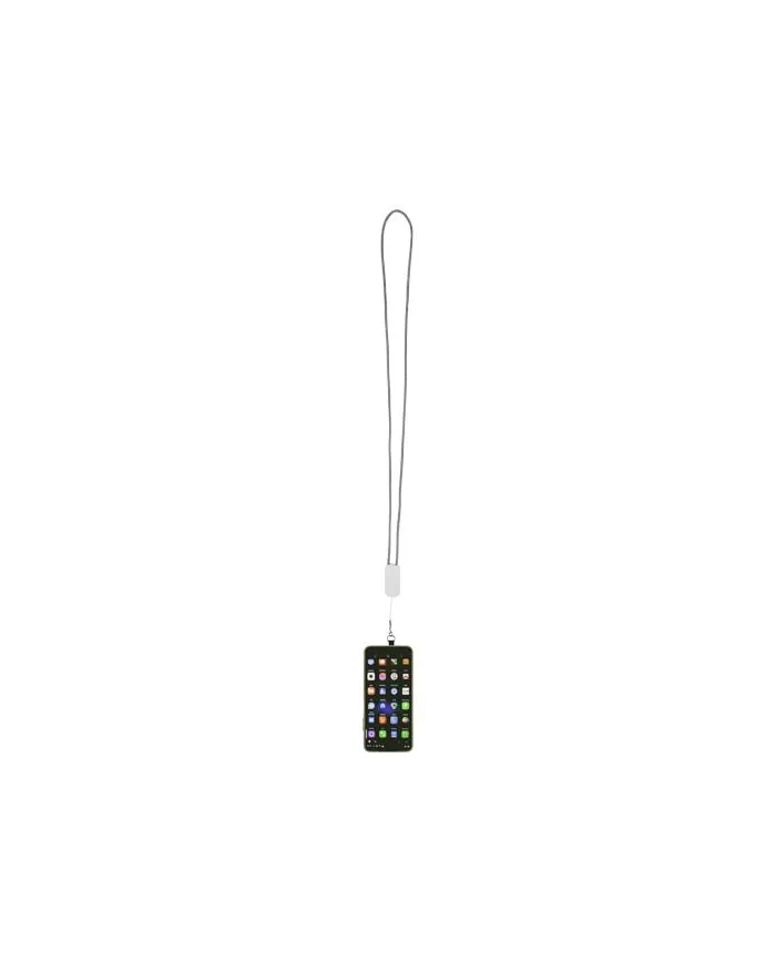 Lanyard per smartphone in plastica riciclata con cavo integrato 5-in-1 da 27 W Anser - cod. P124494