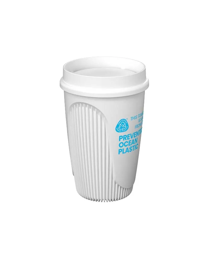 Bicchiere da 350 ml con coperchio a 360° Alto POP - cod. P210748
