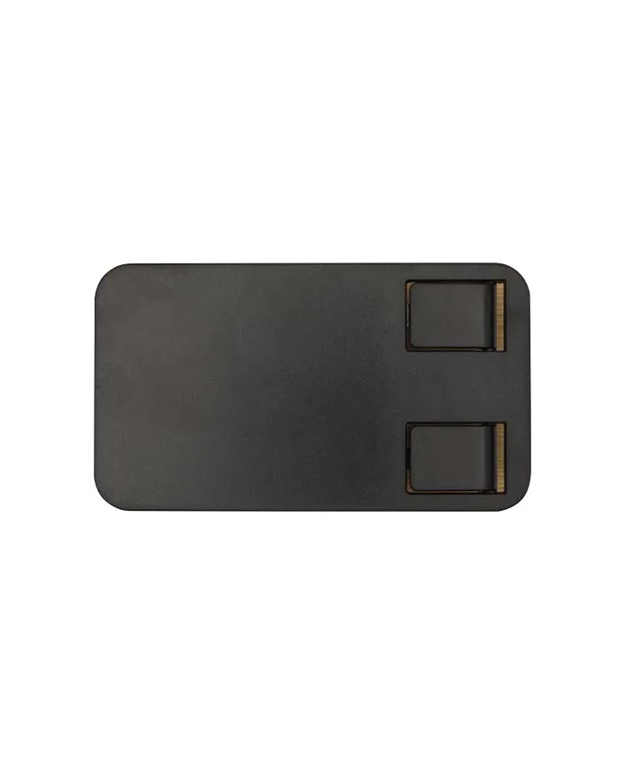 Supporto per telefono da tavolo pieghevole in plastica riciclata con dettagli in bambù Alfirk - cod. P124464