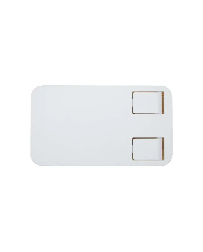 Supporto per telefono da tavolo pieghevole in plastica riciclata con dettagli in bambù Alfirk - cod. P124464