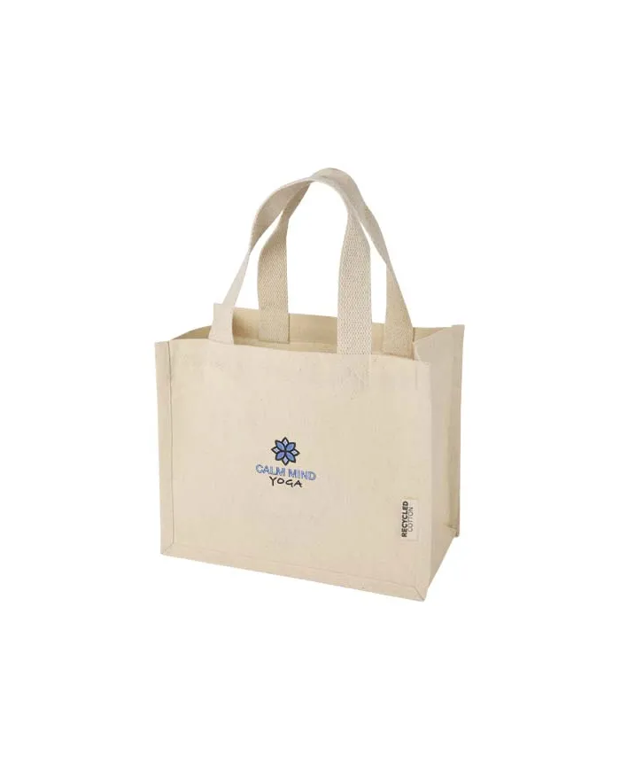 Tote bag mini a soffietto in cotone riciclato da 9L - cod. P120787