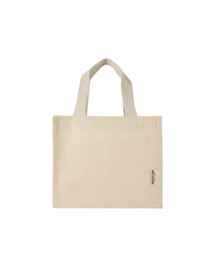 Tote bag mini a soffietto in cotone riciclato da 9L - cod. P120787