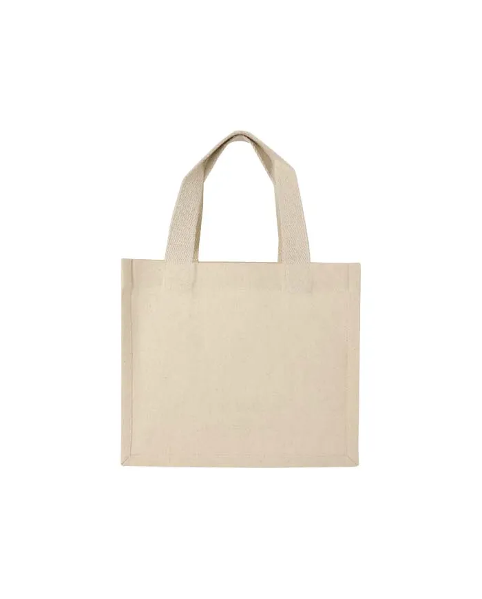Tote bag mini a soffietto in cotone riciclato da 9L - cod. P120787