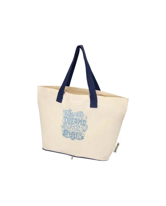 Tote bag pieghevole in cotone riciclato da 12L - cod. P120788