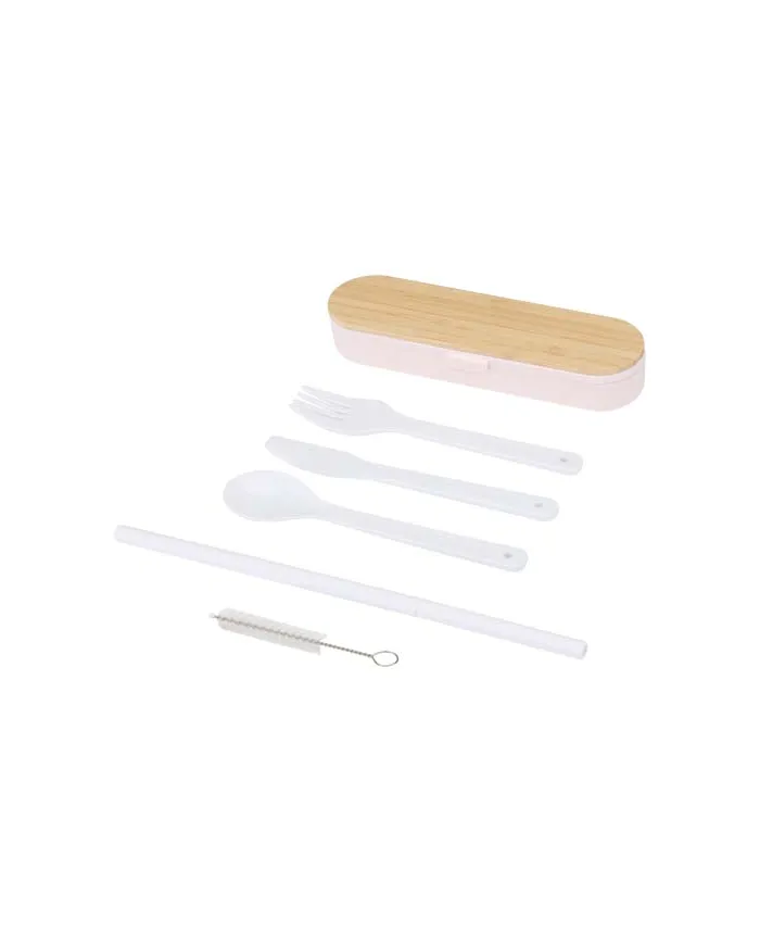 Set di posate con coperchio in bambù Runa - cod. P126365