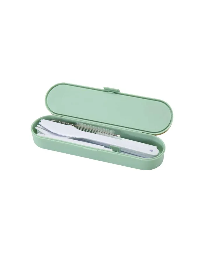 Set di posate con coperchio in bambù Runa - cod. P126365