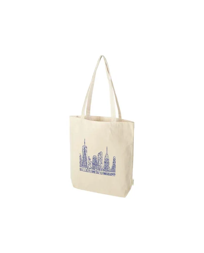 Tote bag da 11 litri con base ampia in tessuto biologico - cod. P120782