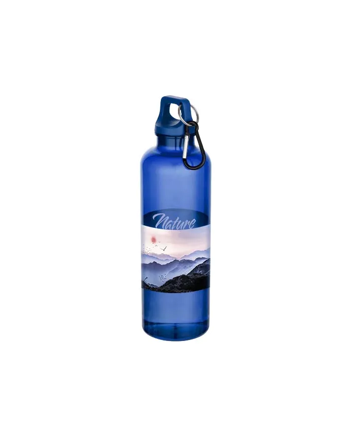 Borraccia in plastica riciclata da 750 ml con moschettone - cod. P100877