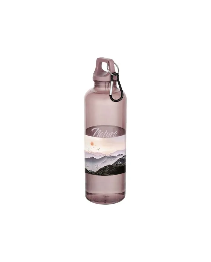 Borraccia in plastica riciclata da 750 ml con moschettone - cod. P100877