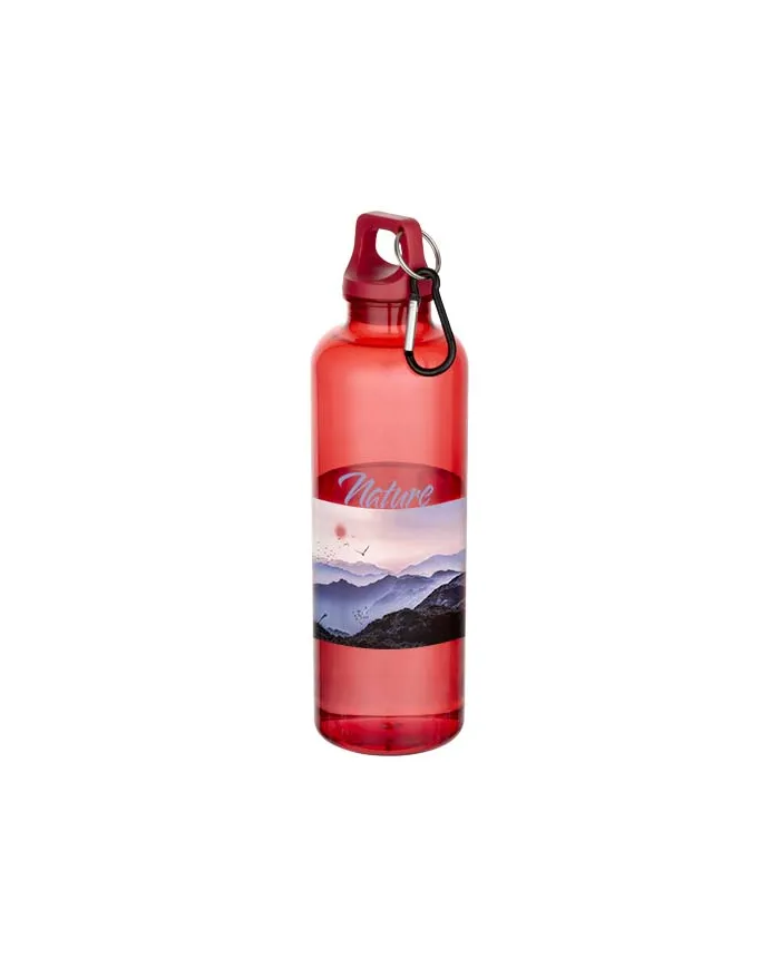 Borraccia in plastica riciclata da 750 ml con moschettone - cod. P100877