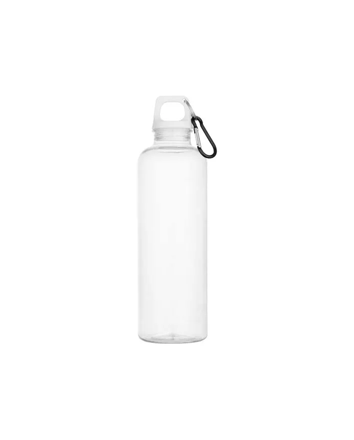 Borraccia in plastica riciclata da 750 ml con moschettone - cod. P100877