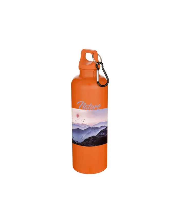 Borraccia con moschettone in plastica riciclata da 750 ml - cod. P100878
