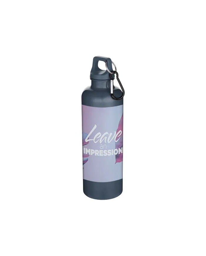 Borraccia con moschettone in plastica riciclata da 750 ml - cod. P100878