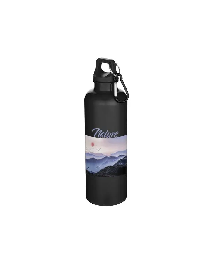 Borraccia con moschettone in plastica riciclata da 750 ml - cod. P100878