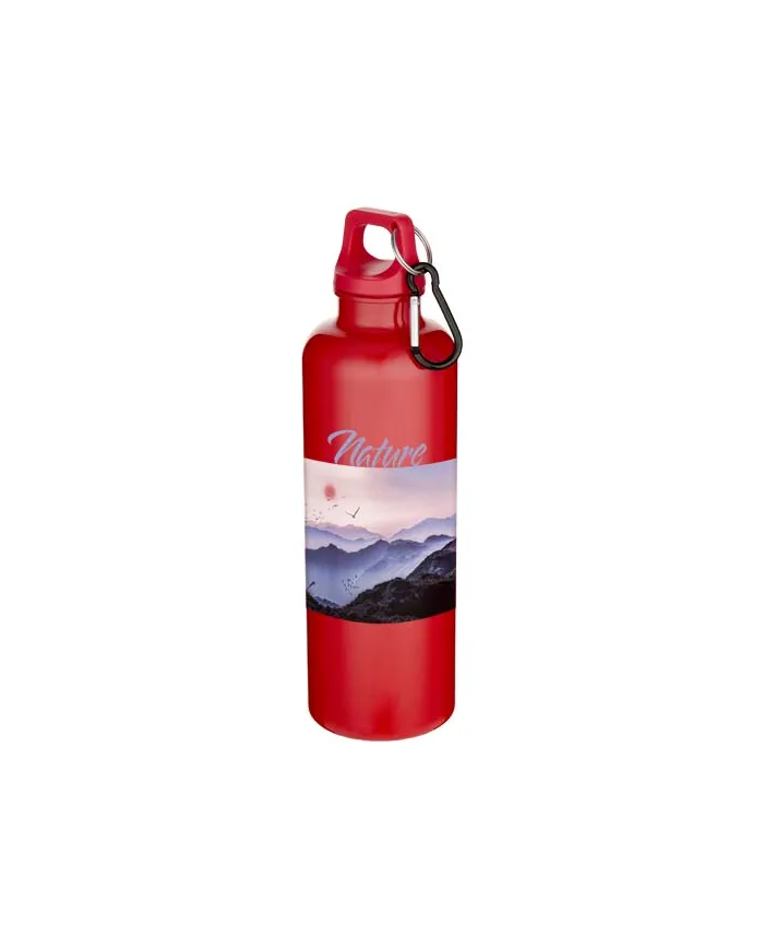 Borraccia con moschettone in plastica riciclata da 750 ml - cod. P100878