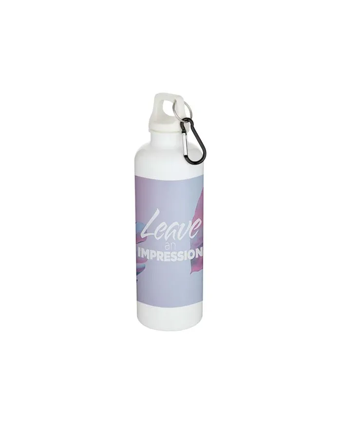 Borraccia con moschettone in plastica riciclata da 750 ml - cod. P100878