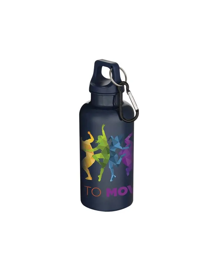 Borraccia con moschettone in plastica da 400 ml - cod. P100863