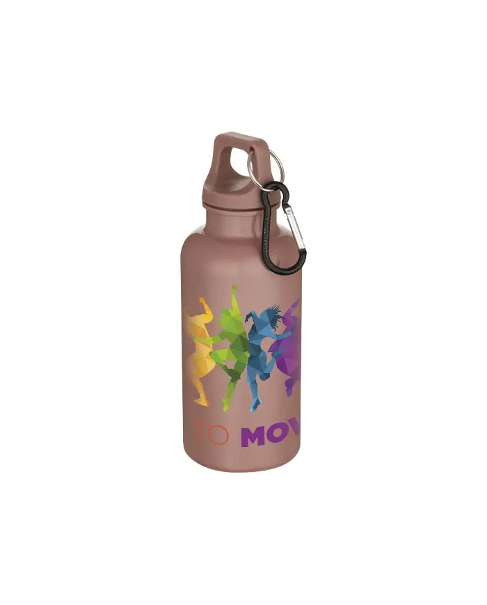 Borraccia con moschettone in plastica da 400 ml - cod. P100863