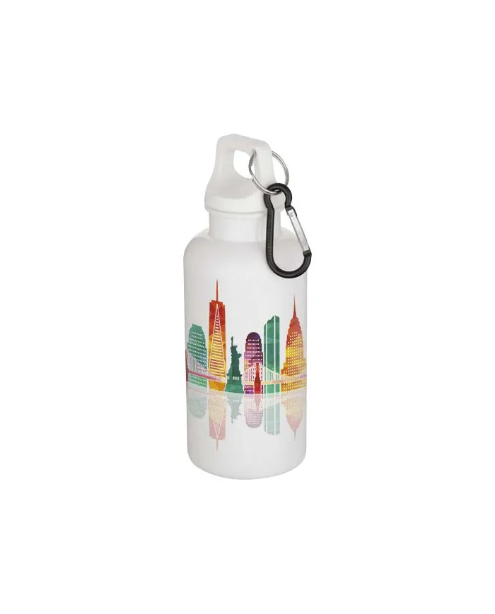 Borraccia con moschettone in plastica da 400 ml - cod. P100863