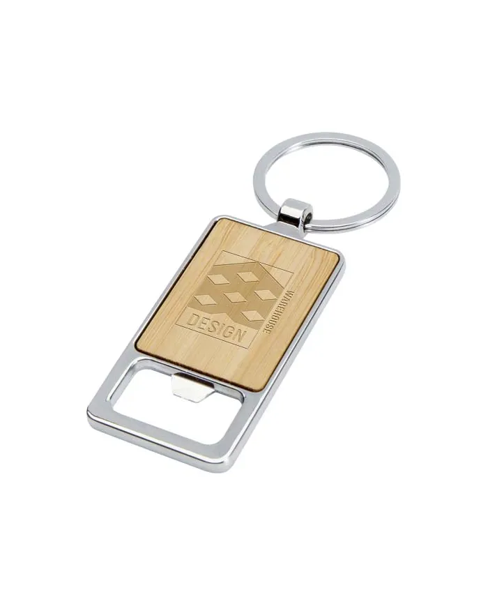 Portachiavi in bambù con apribottiglie - cod. P126340