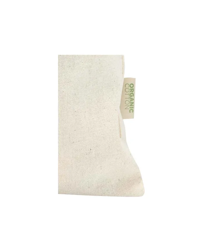 Sacchetto per confezione regalo in tessuto biologico da 140 g/m² certificato OCS, 42 x 30 cm Odisha - cod. P120798