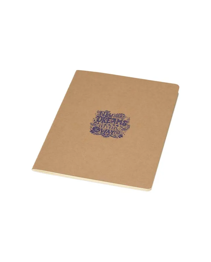 Blocco note formato A5 in carta kraft con pagine punteggiate - cod. P106251