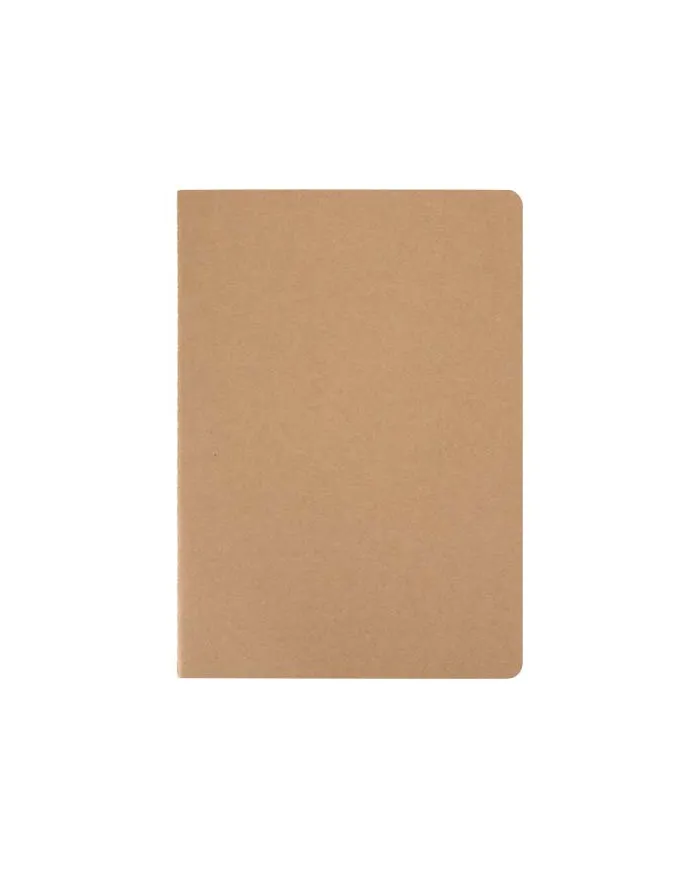 Blocco note formato A5 in carta kraft con pagine punteggiate - cod. P106251