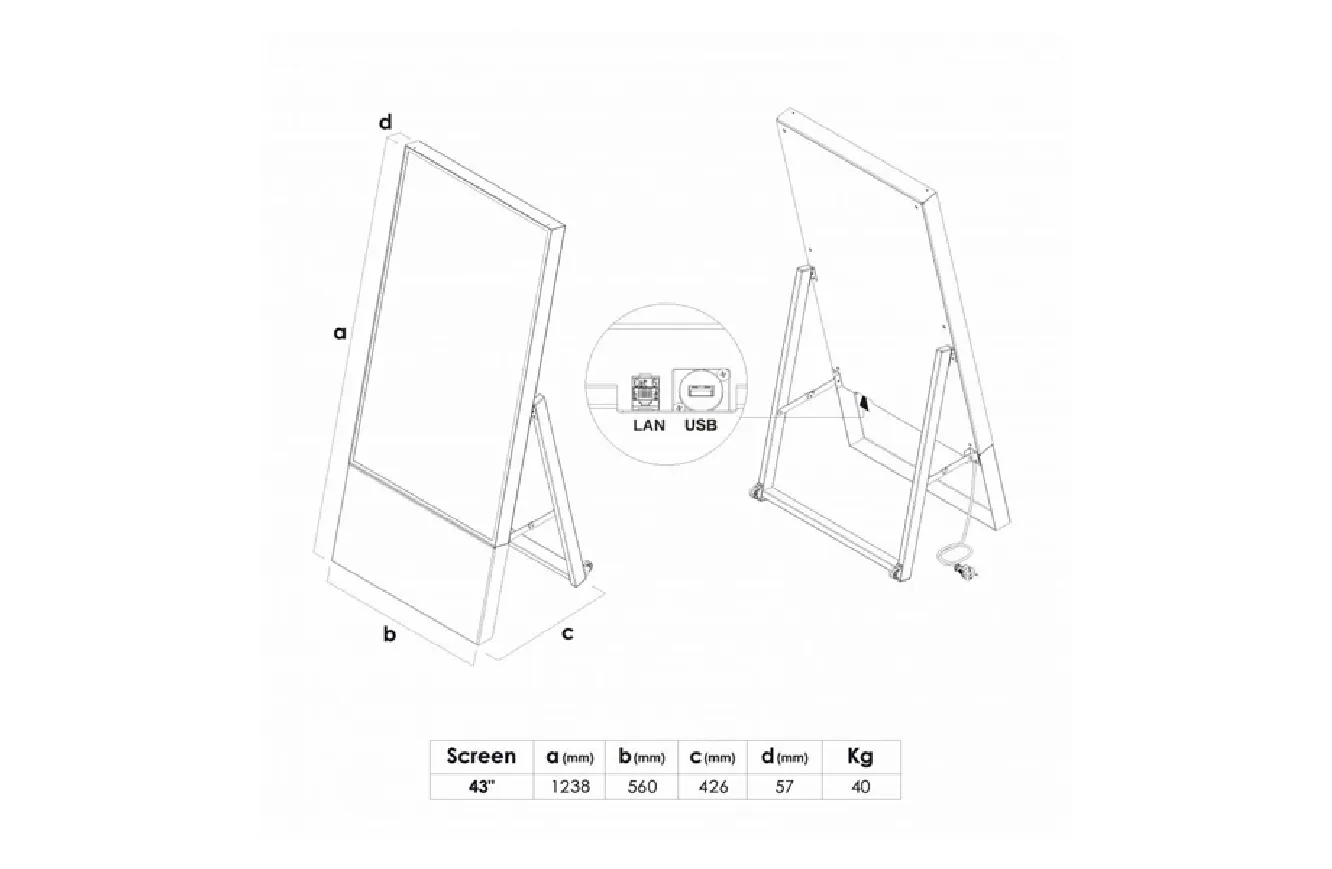 Totem pubblicitari multimediali inclinati - FA-13949