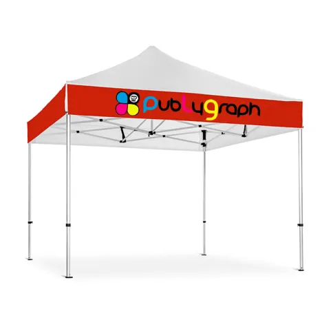 Gazebo con banner sostituibili