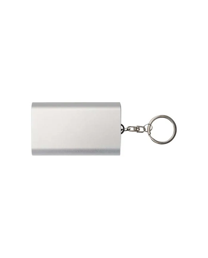 Power bank da 2000 mAh in alluminio riciclato con portachiavi Arcturus - cod. P124517