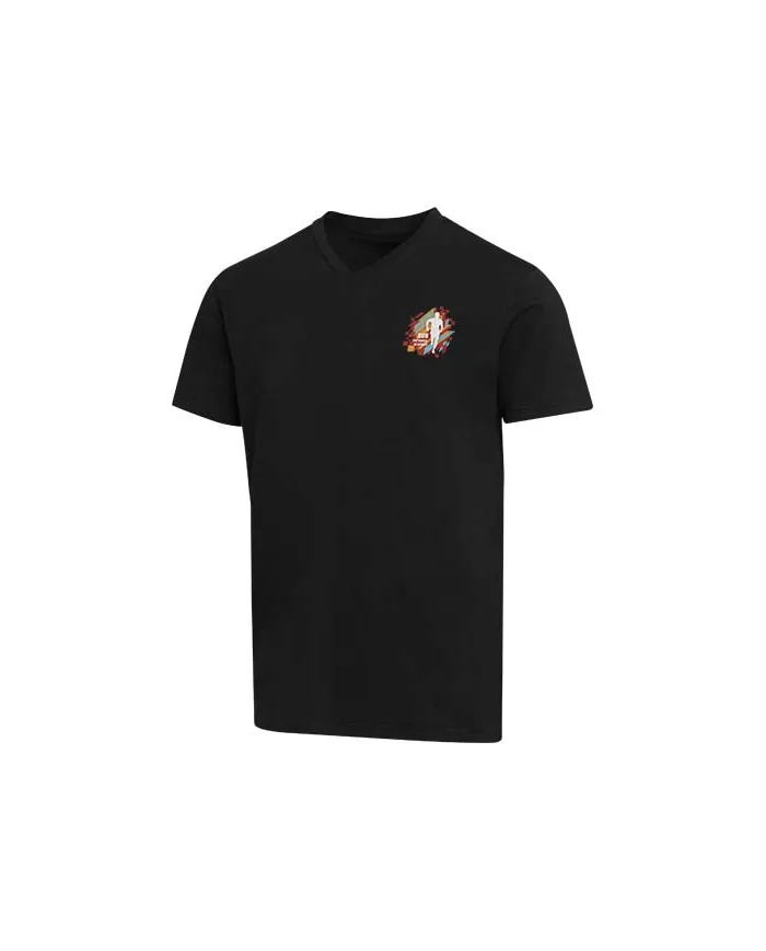 T-shirt a maniche corte unisex con scollo a V in cotone biologico certificato OCS da 200 g/m² Balfour - cod. P39665