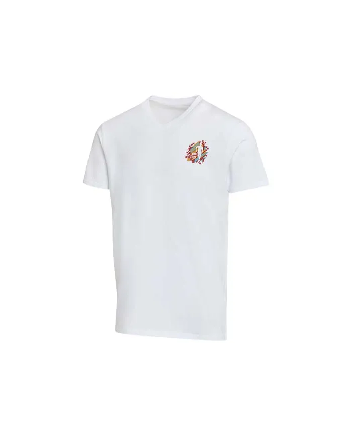 T-shirt a maniche corte unisex con scollo a V in cotone biologico certificato OCS da 200 g/m² Balfour - cod. P39665