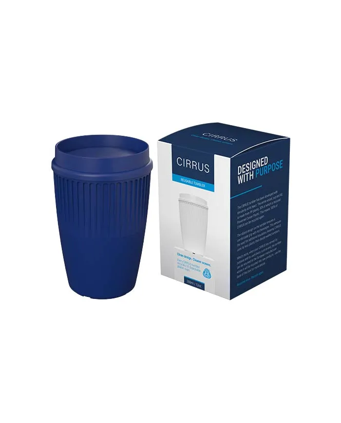 Bicchiere da 350 ml con coperchio a 360° Cirrus POP - cod. P220520