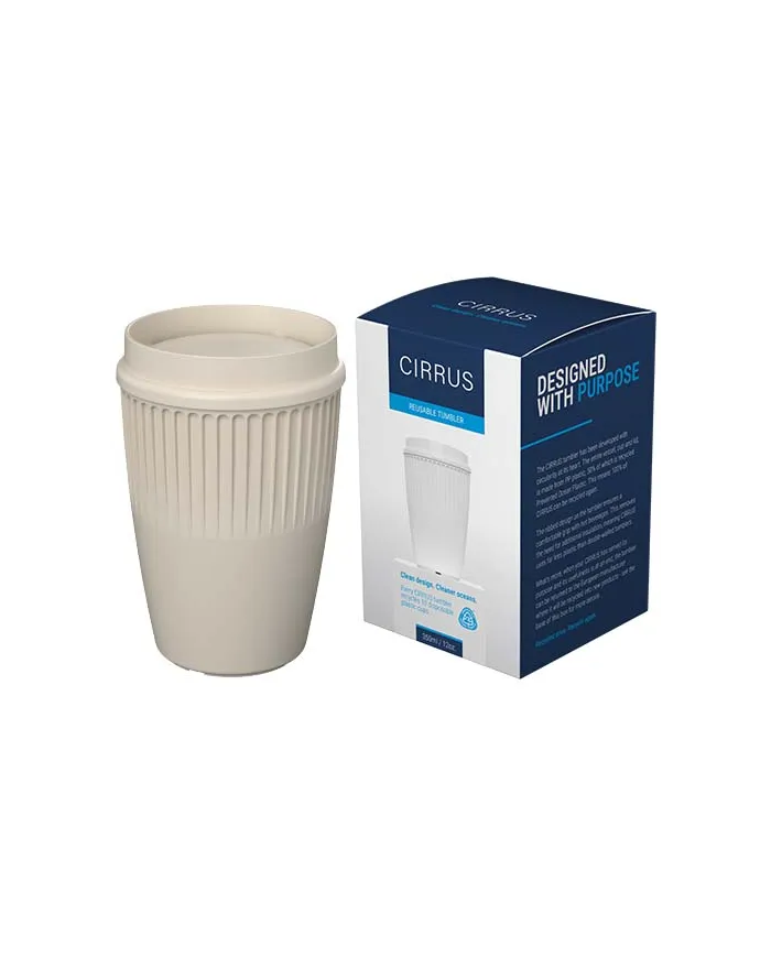 Bicchiere da 350 ml con coperchio a 360° Cirrus POP - cod. P220520
