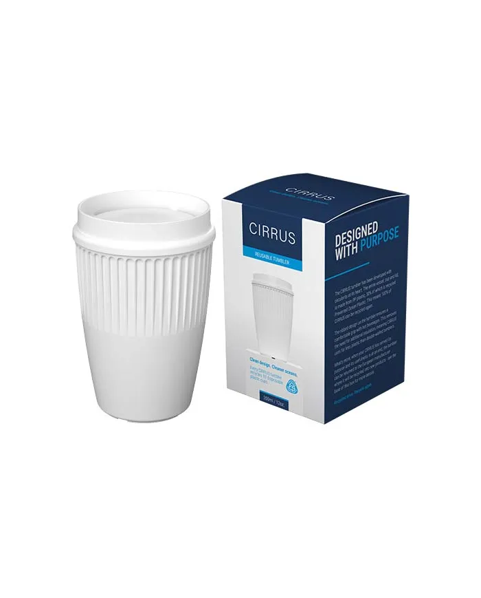 Bicchiere da 350 ml con coperchio a 360° Cirrus POP - cod. P220520