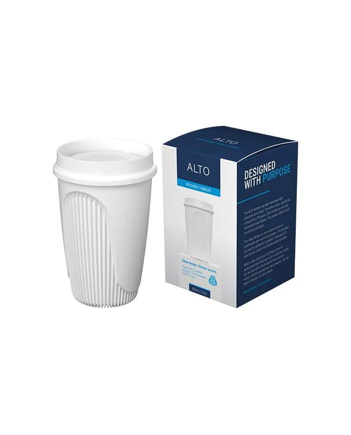 Bicchiere da 350 ml con coperchio a 360° Alto POP - cod. P220522