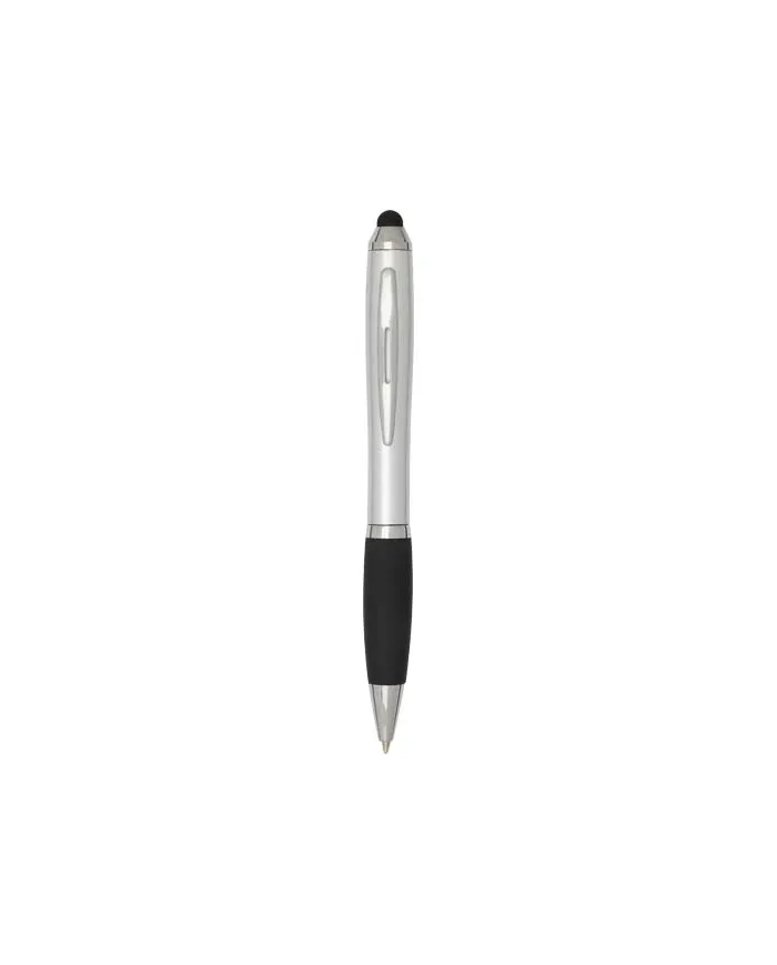Penna a sfera con pennino in plastica riciclata RCS con fusto colorato e impugnatura di colore nero (inchiostro n - cod. P106457