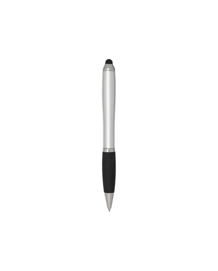 Penna a sfera con pennino in plastica riciclata RCS con fusto colorato e impugnatura di colore nero (inchiostro n - cod. P106457
