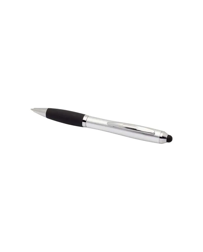 Penna a sfera con pennino in plastica riciclata RCS con fusto colorato e impugnatura di colore nero (inchiostro n - cod. P106457