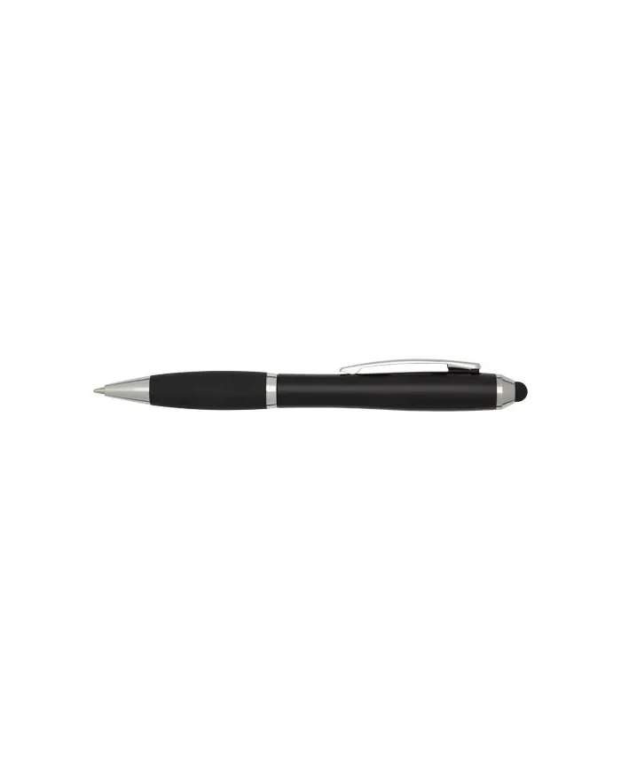 Penna a sfera con pennino in plastica riciclata RCS con fusto colorato e impugnatura di colore nero (inchiostro n - cod. P106457