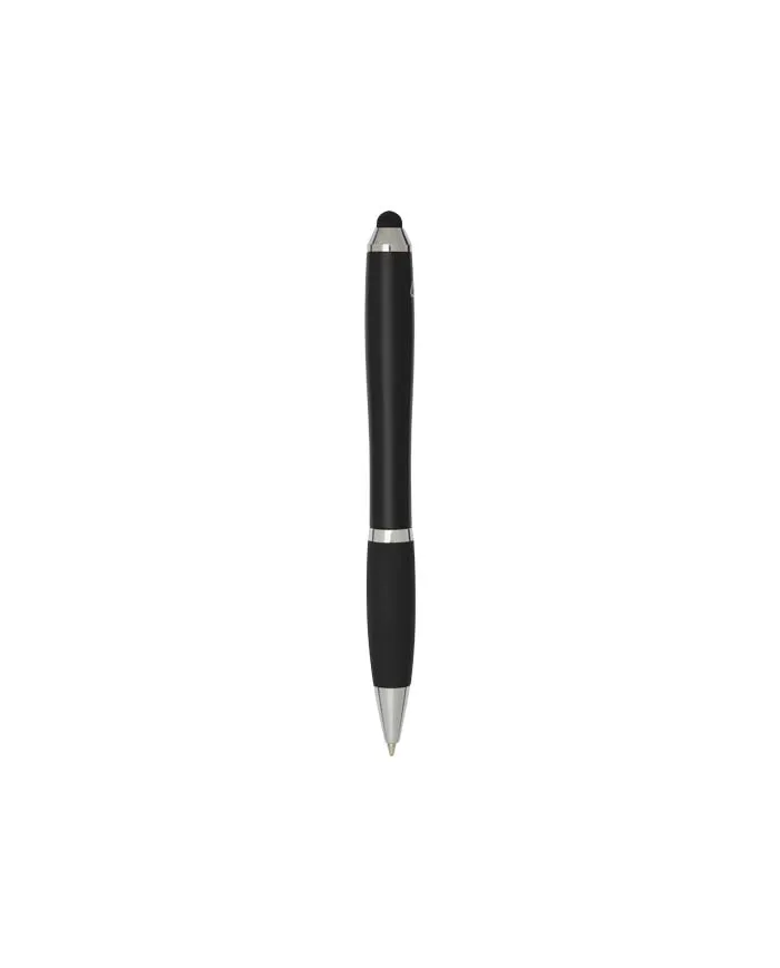 Penna a sfera con pennino in plastica riciclata RCS con fusto colorato e impugnatura di colore nero (inchiostro n - cod. P106457