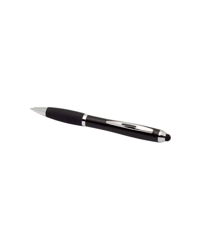 Penna a sfera con pennino in plastica riciclata RCS con fusto colorato e impugnatura di colore nero (inchiostro n - cod. P106457