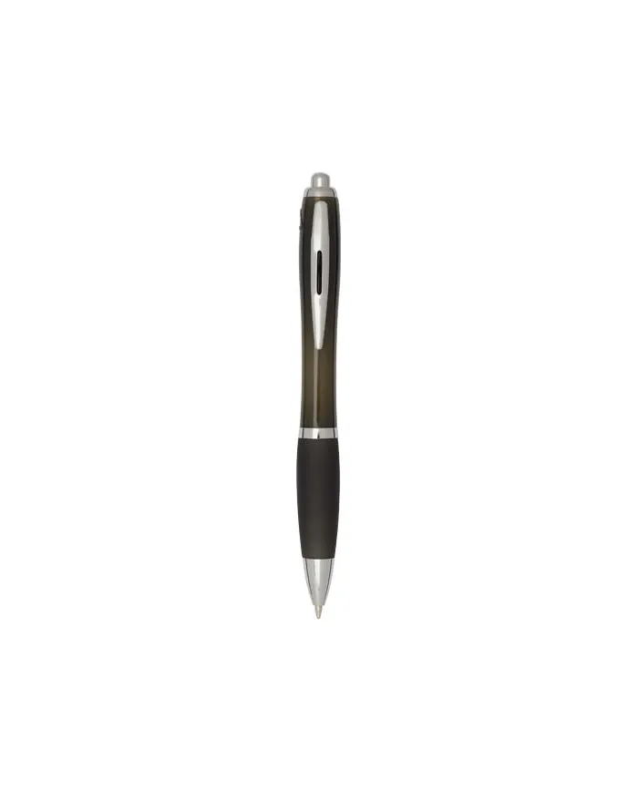 Penna a sfera in plastica riciclata certificata RCS con fusto e impugnatura colorati (inchiostro blu) Nash - cod. P106453