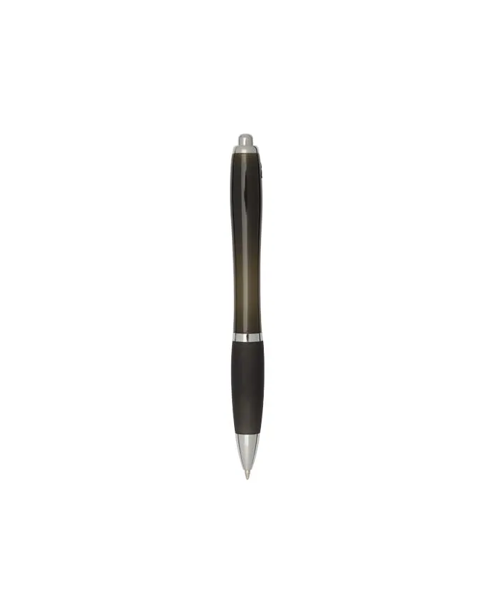 Penna a sfera in plastica riciclata certificata RCS con fusto e impugnatura colorati (inchiostro blu) Nash - cod. P106453
